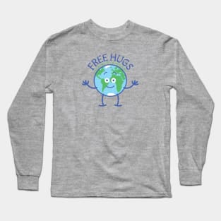 Planet Earth accept free hugs all year round Long Sleeve T-Shirt